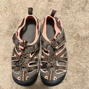 Keen Brown and Pink Sandals with Adjustable Straps